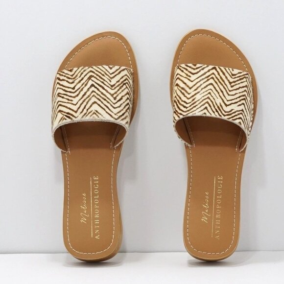 Anthropologie Matisse Havana Slide Zebra Sandals - Picture 1 of 12